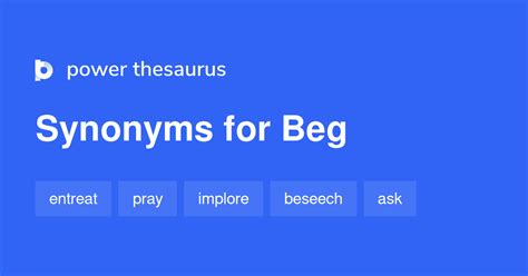 Beg: Synonyms in English .